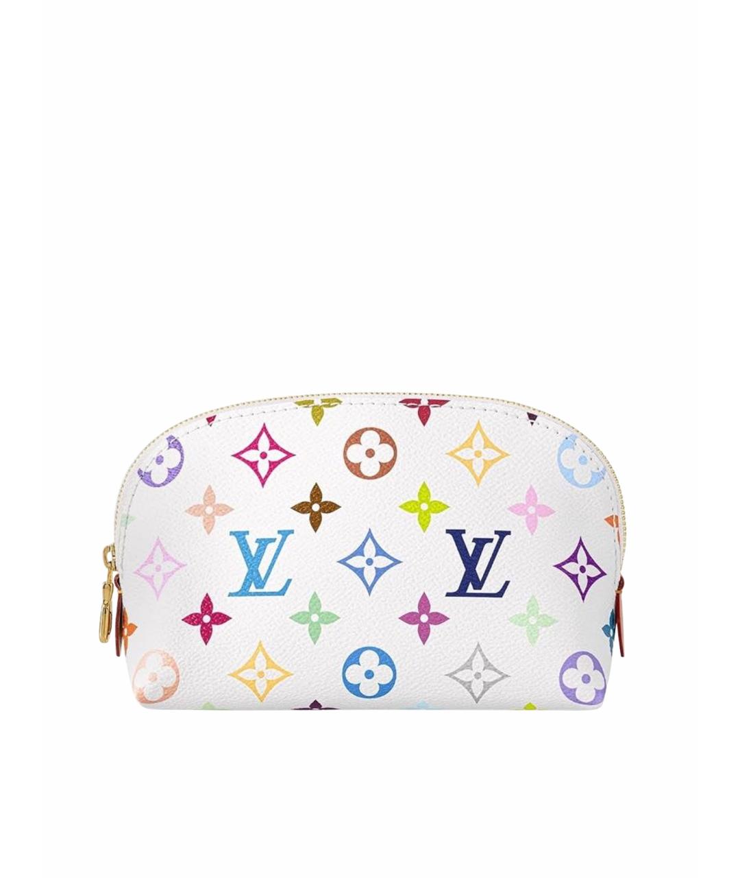LOUIS VUITTON Белая кожаная косметичка, фото 1