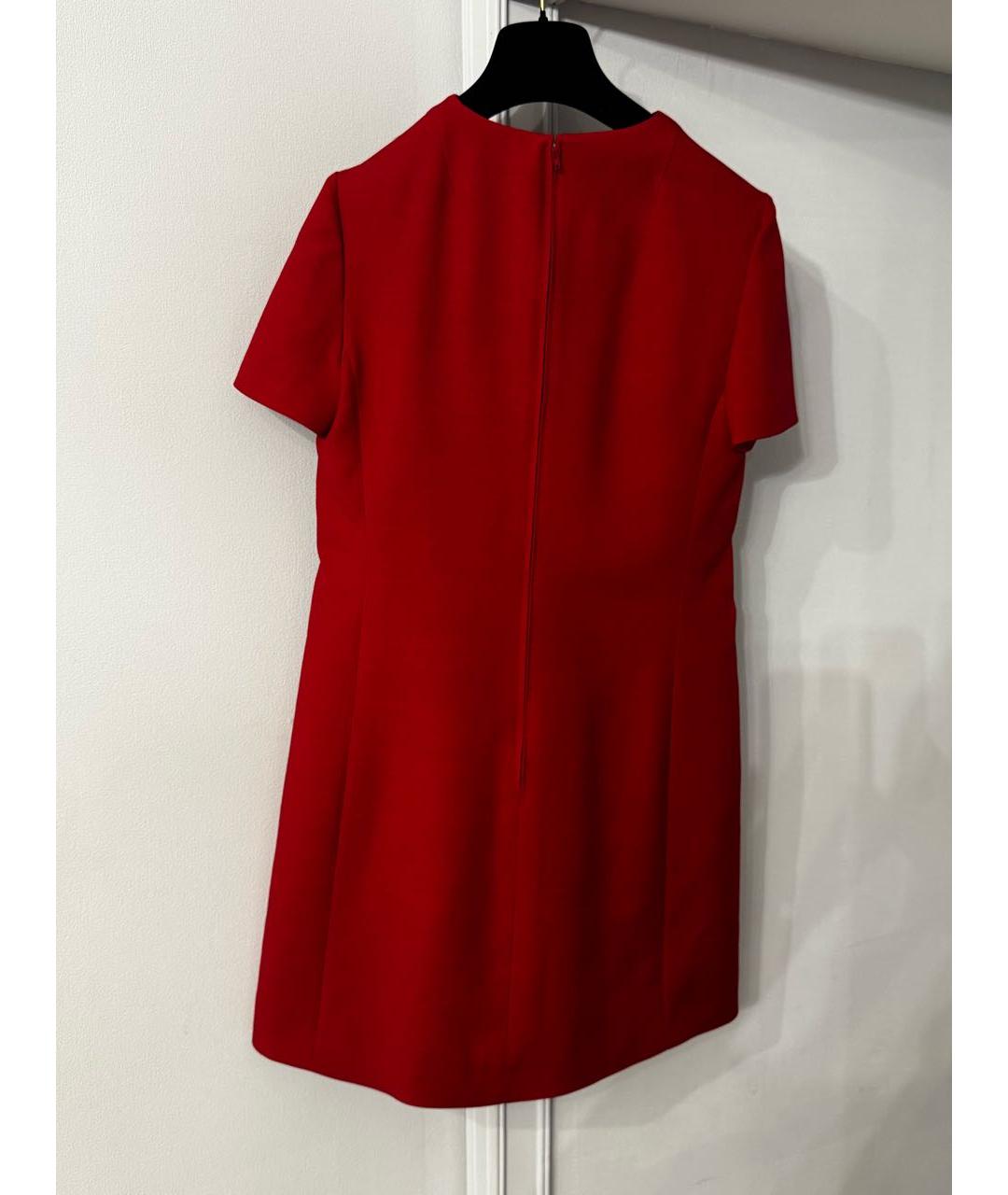 VALENTINO Красное шерстяное платье, фото 7
