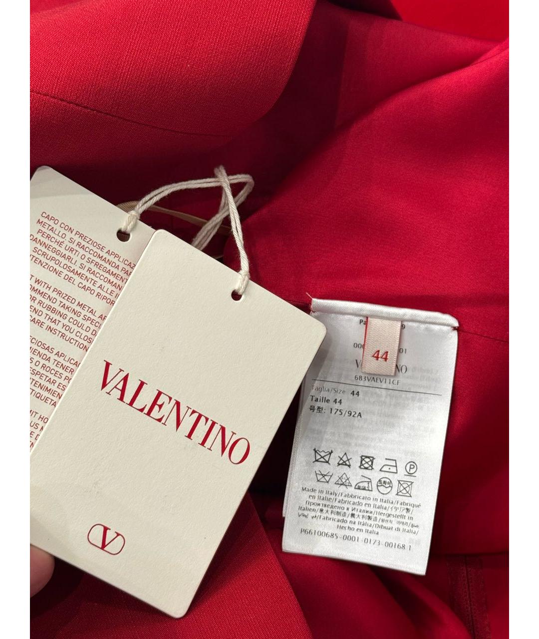 VALENTINO Красное шерстяное платье, фото 5