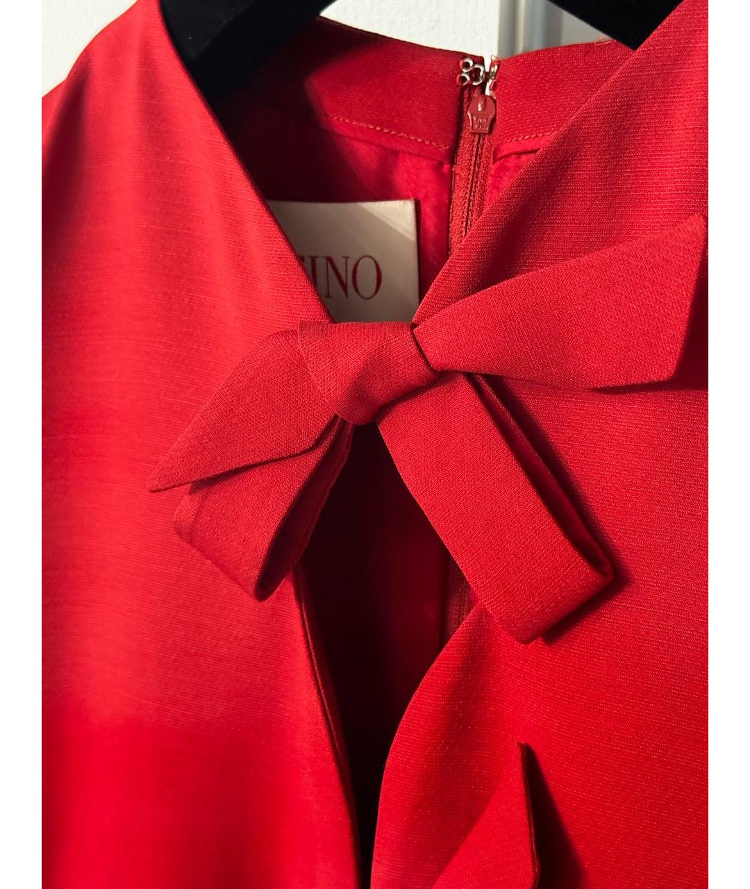 VALENTINO Красное шерстяное платье, фото 3