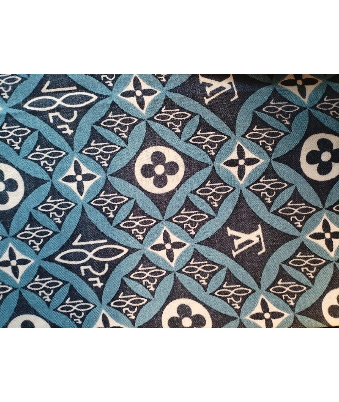 LOUIS VUITTON Темно-синий платок, фото 2