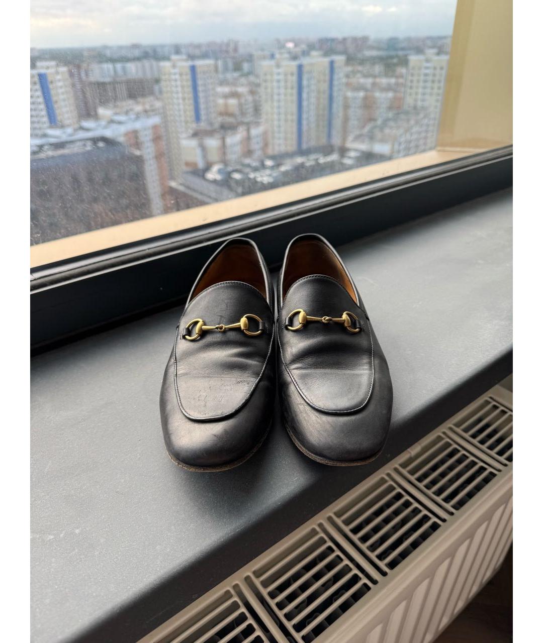 GUCCI Черные кожаные лоферы, фото 3