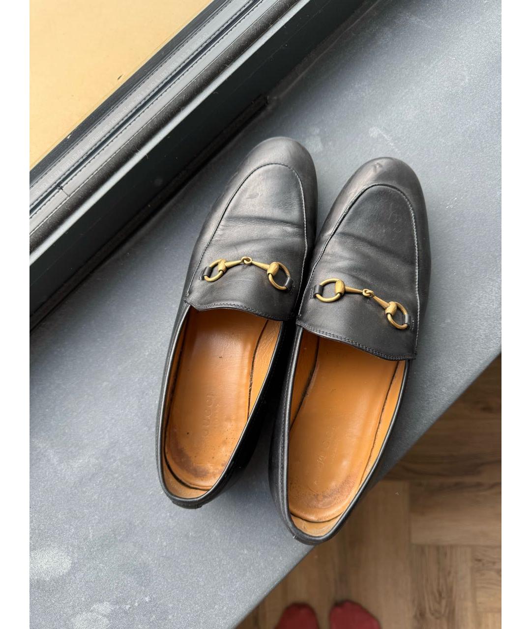 GUCCI Черные кожаные лоферы, фото 4