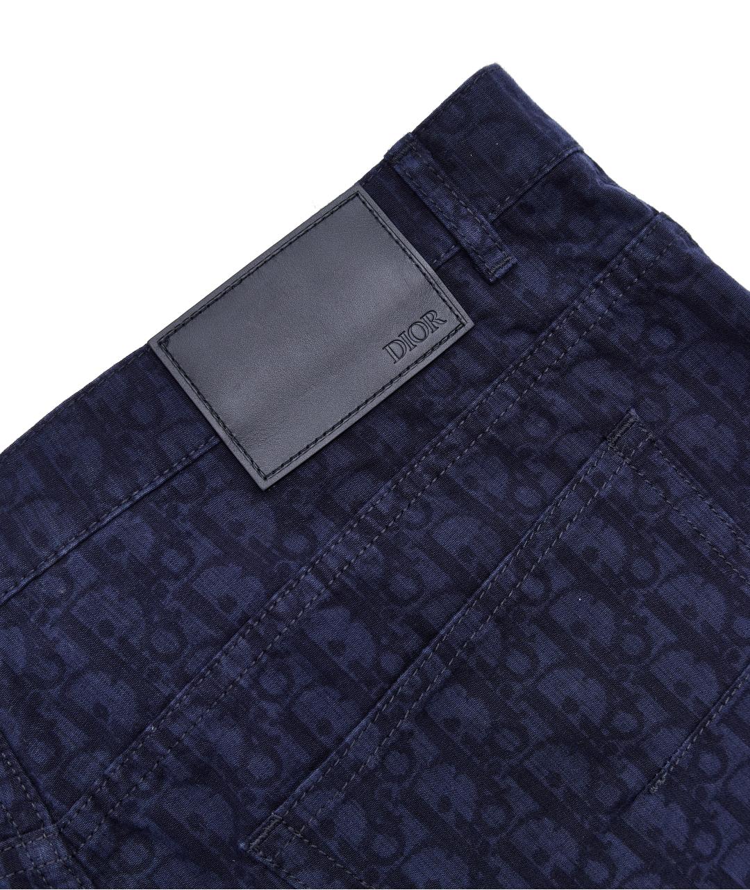 CHRISTIAN DIOR Синие хлопковые повседневные брюки, фото 8