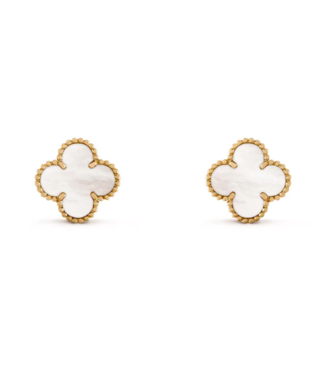 VAN CLEEF & ARPELS Белые серьги из желтого золота, фото 3