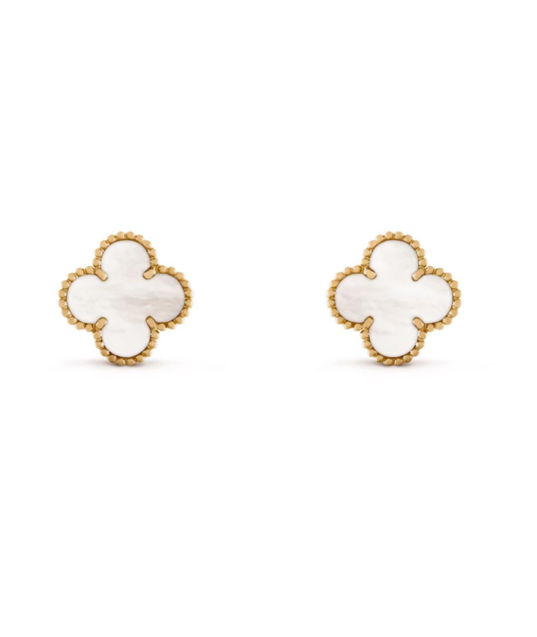 VAN CLEEF & ARPELS Белые серьги из желтого золота, фото 4