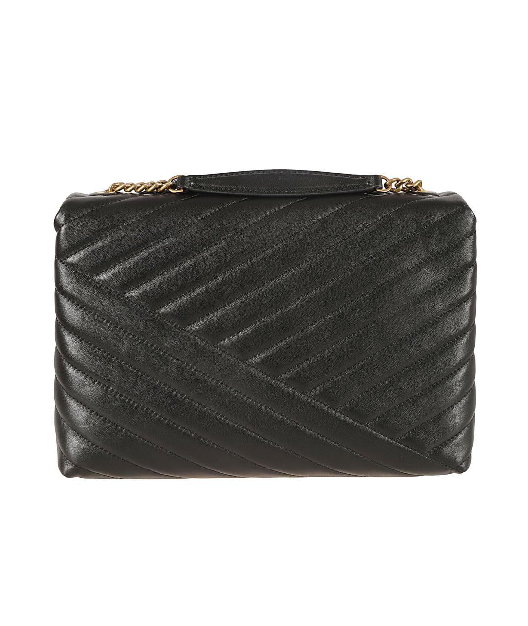TORY BURCH Черная кожаная сумка с короткими ручками, фото 2