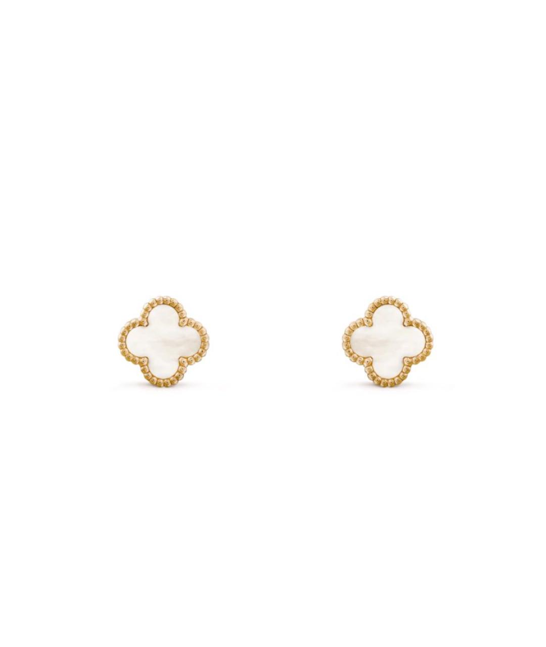 VAN CLEEF & ARPELS Белые серьги из желтого золота, фото 3