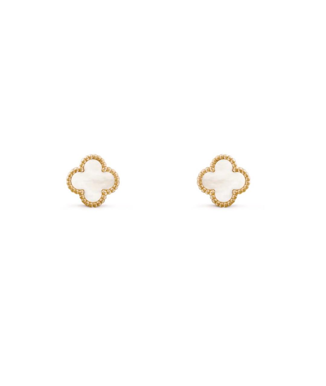 VAN CLEEF & ARPELS Белые серьги из желтого золота, фото 4