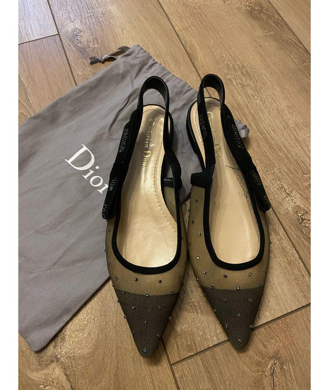 CHRISTIAN DIOR Черные балетки, фото 2