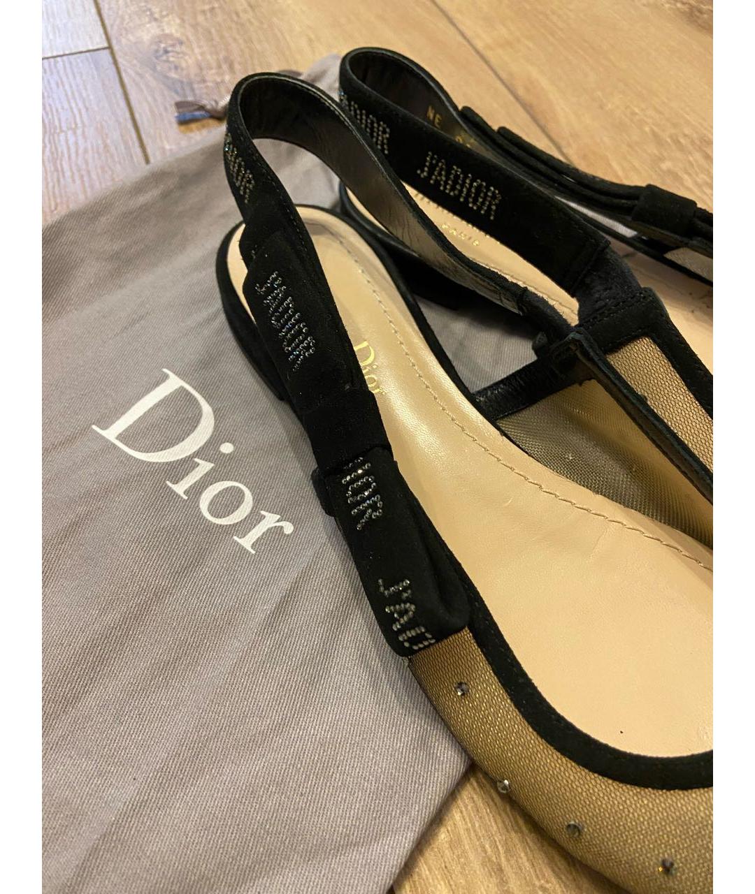 CHRISTIAN DIOR Черные балетки, фото 3