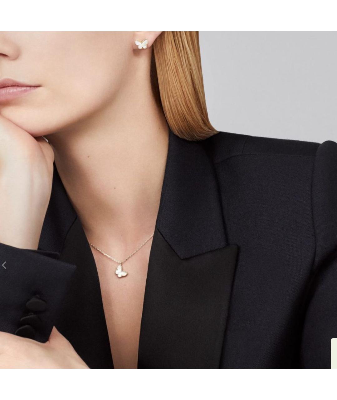 VAN CLEEF & ARPELS Белые серьги из желтого золота, фото 2