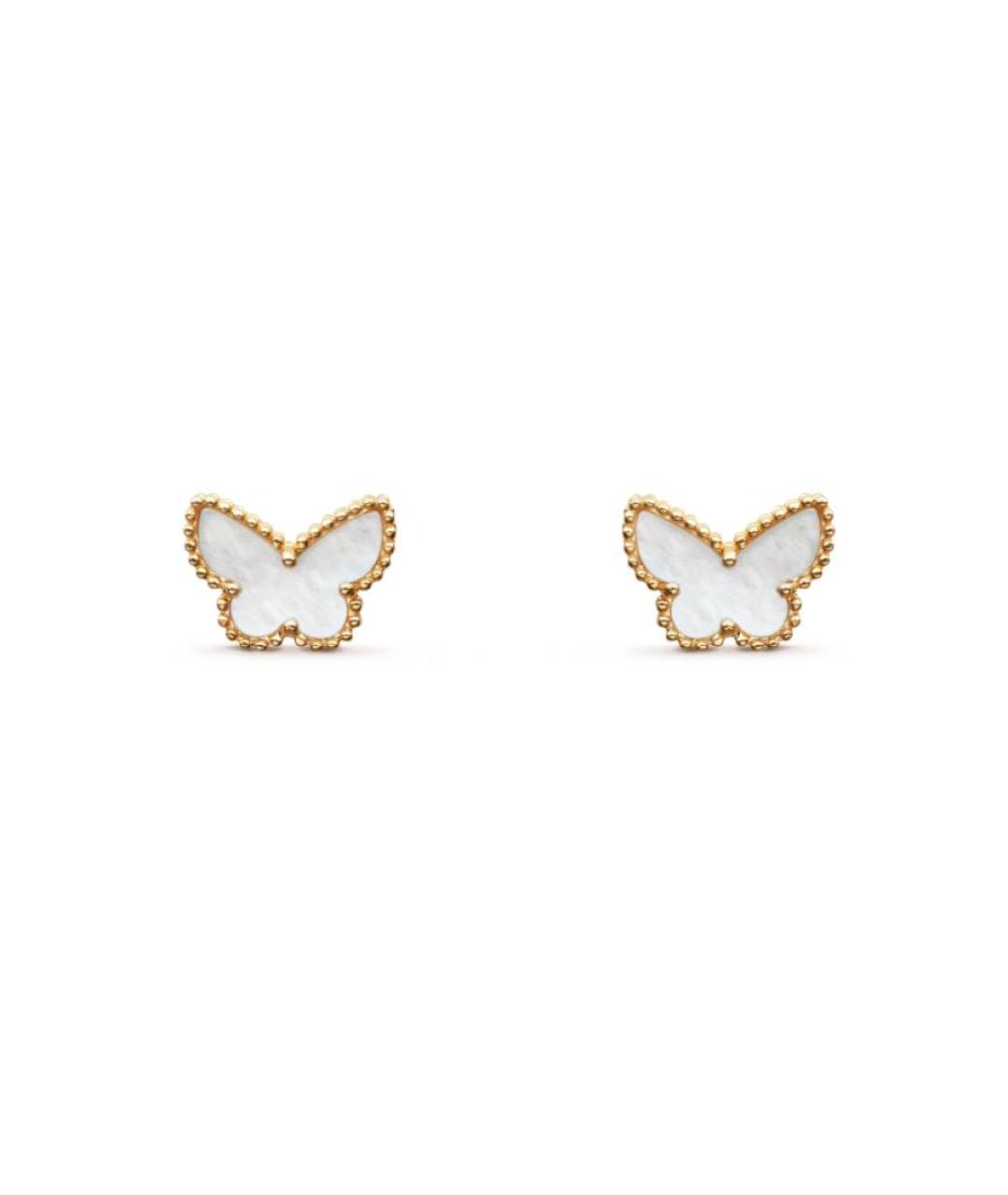 VAN CLEEF & ARPELS Белые серьги из желтого золота, фото 3