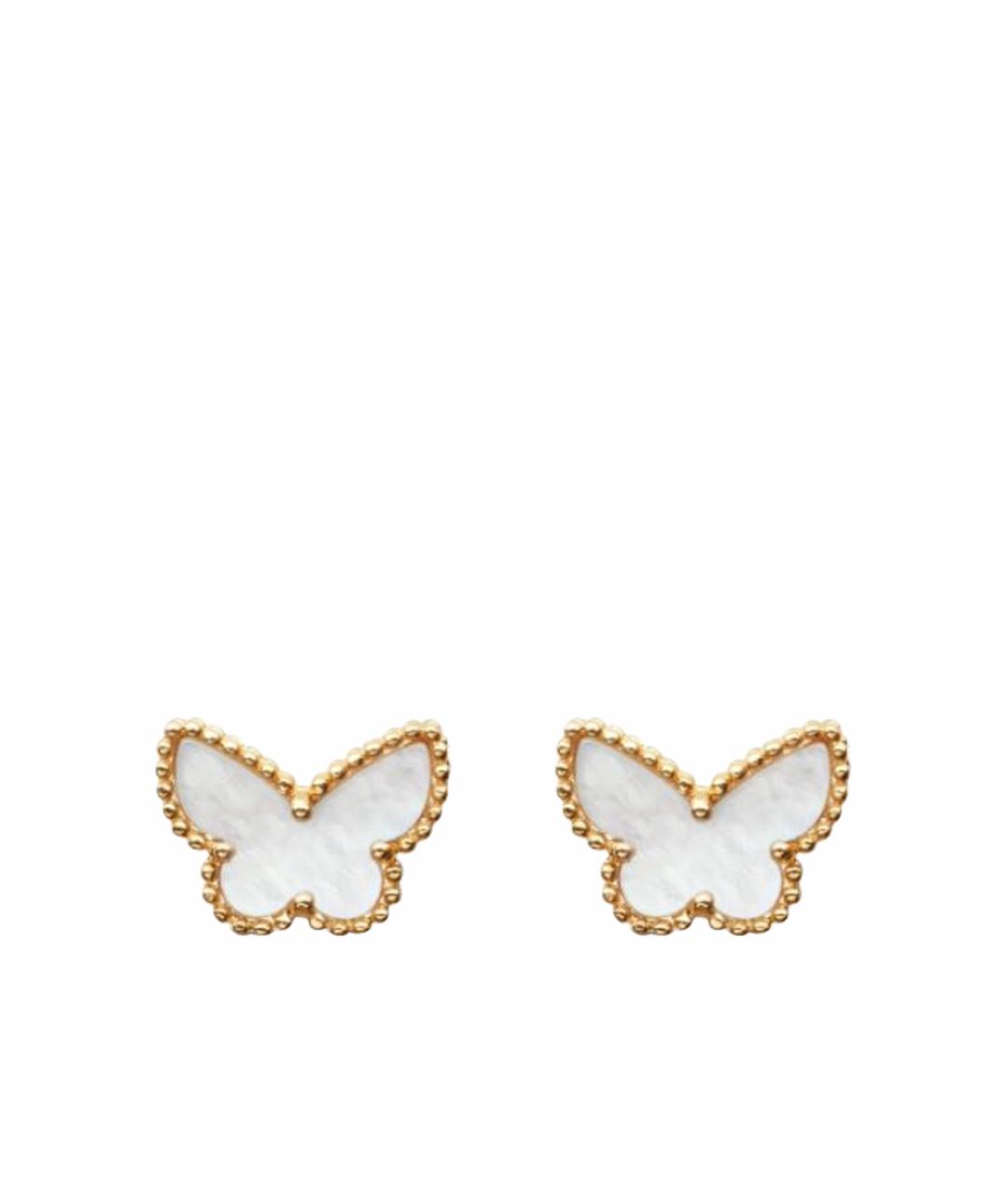 VAN CLEEF & ARPELS Белые серьги из желтого золота, фото 1