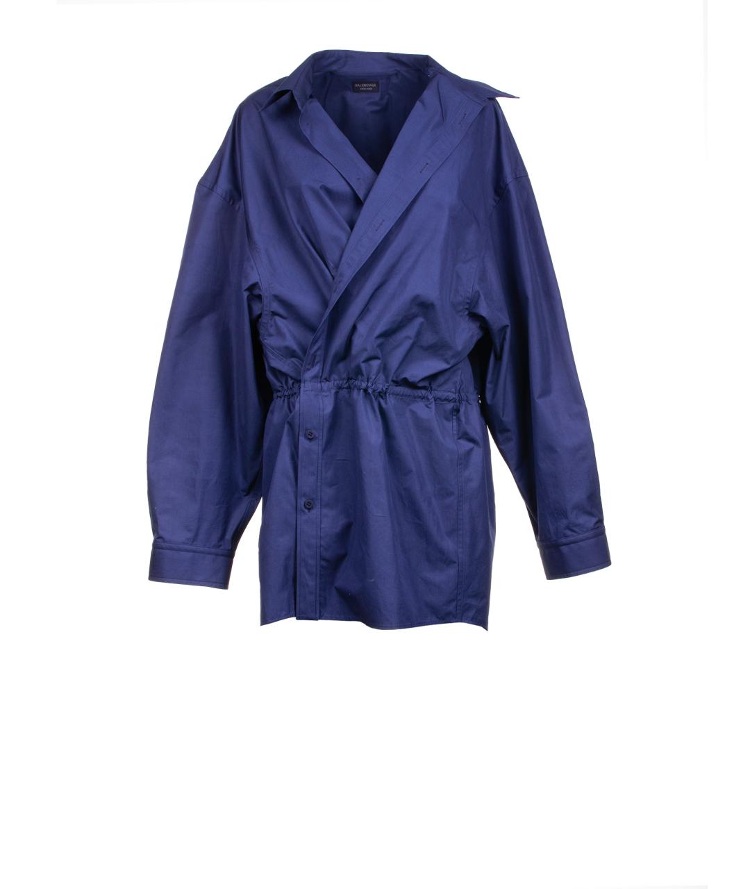 BALENCIAGA Синее хлопковое повседневное платье, фото 1