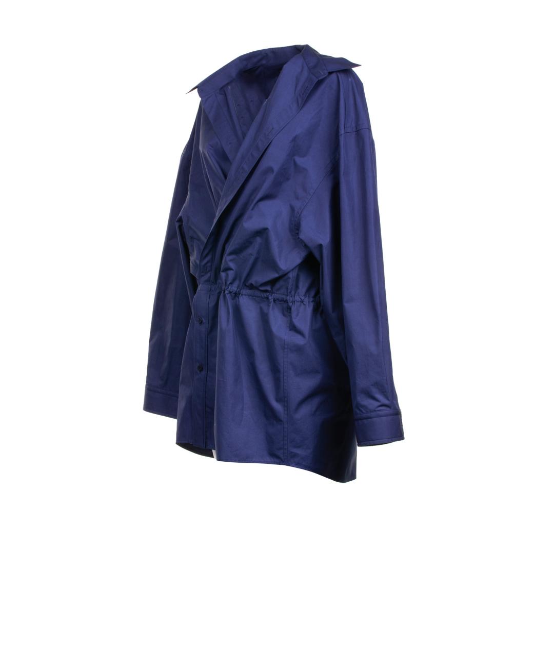 BALENCIAGA Синее хлопковое повседневное платье, фото 2