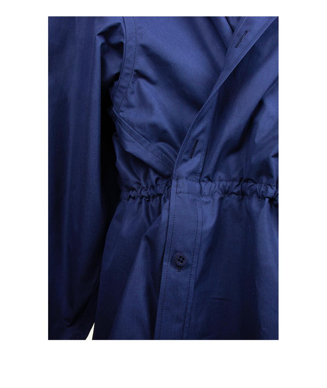 BALENCIAGA Синее хлопковое повседневное платье, фото 4