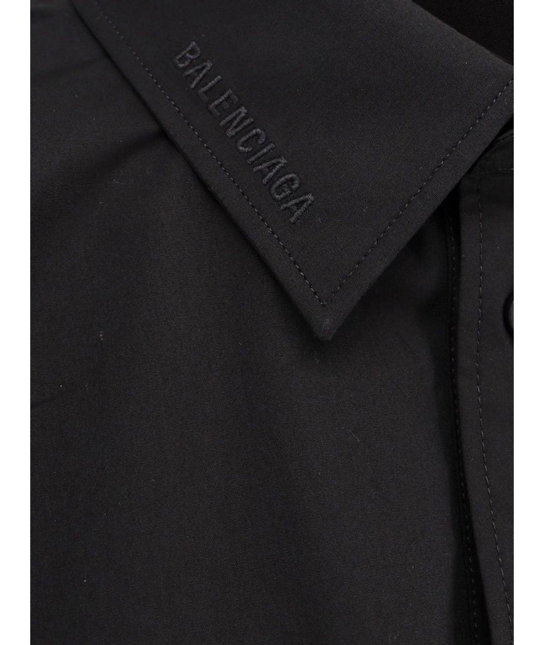 BALENCIAGA Черная хлопковая рубашка, фото 4
