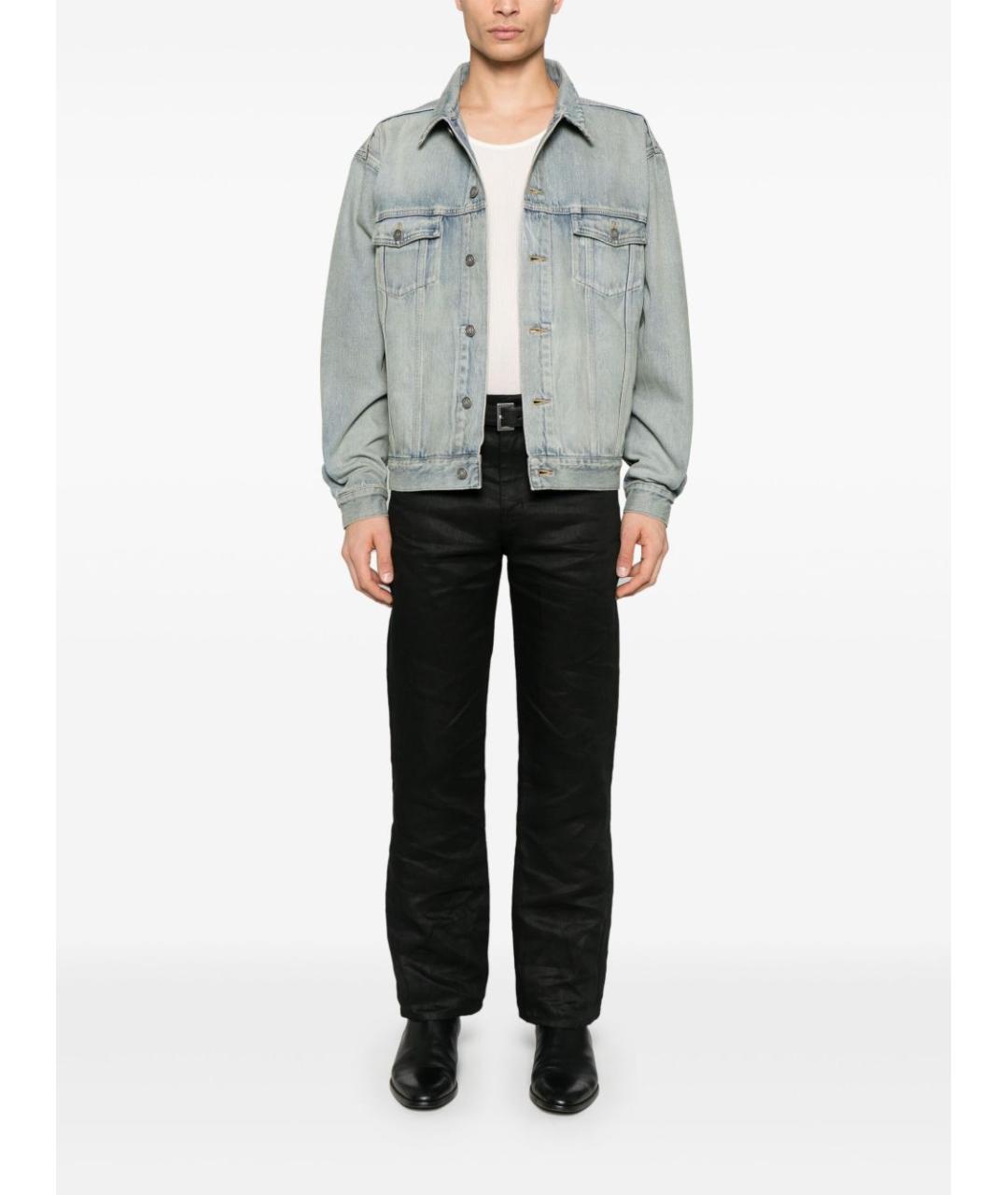 SAINT LAURENT Голубая хлопковая куртка, фото 2