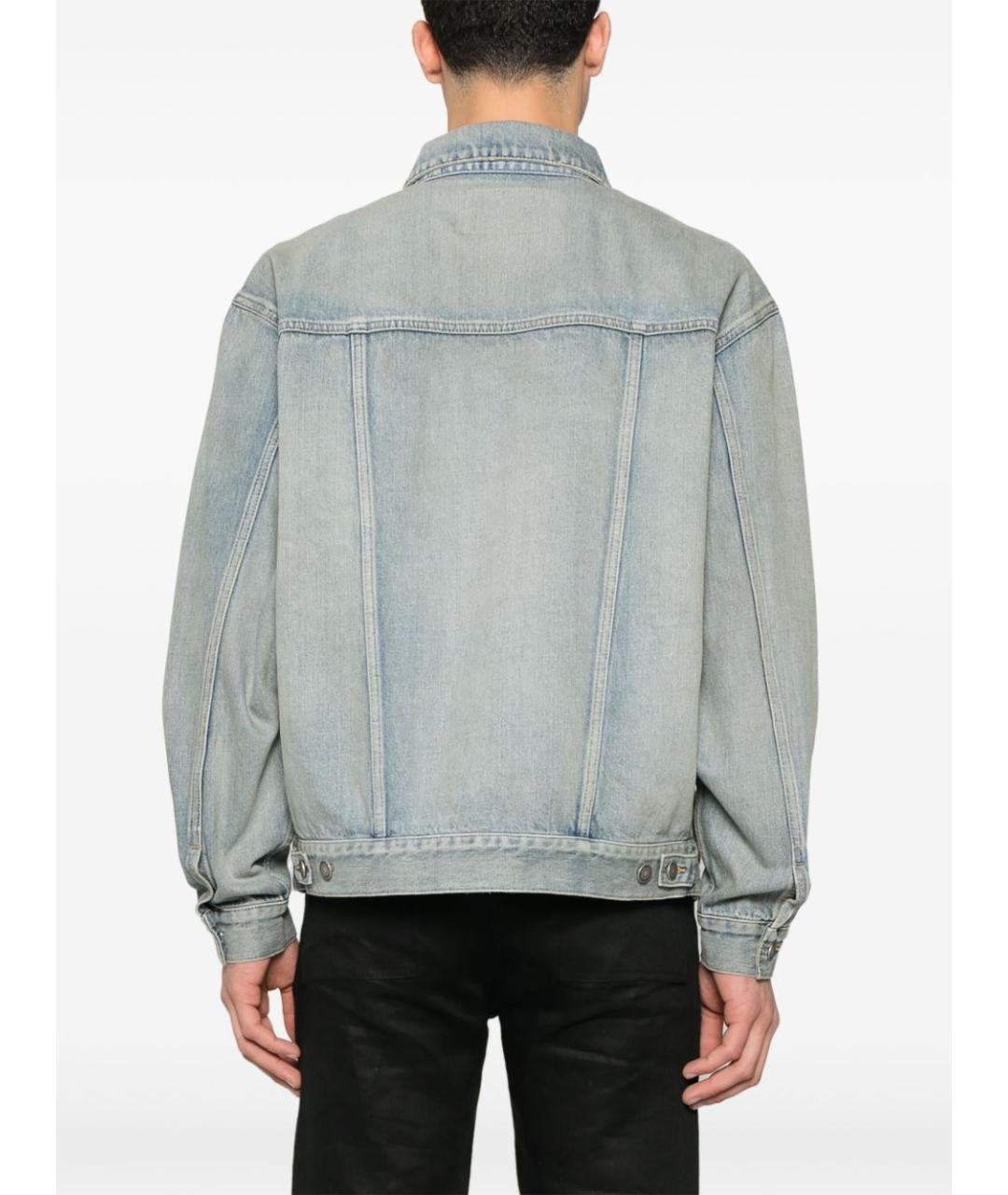 SAINT LAURENT Голубая хлопковая куртка, фото 3