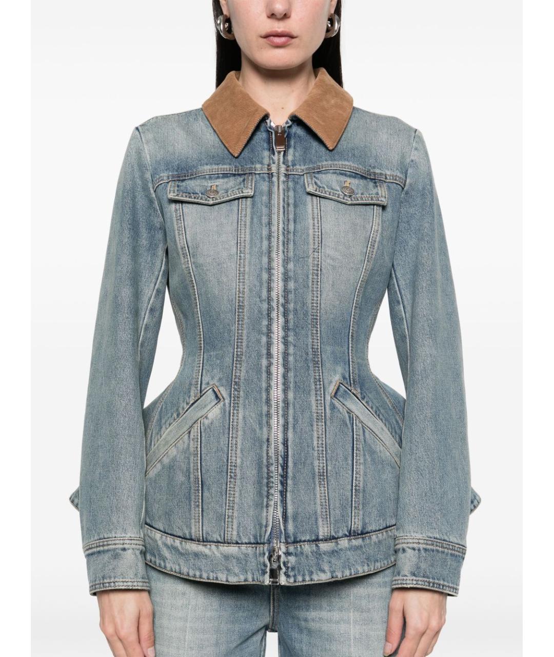 ALEXANDER MCQUEEN Голубая деним куртка, фото 4