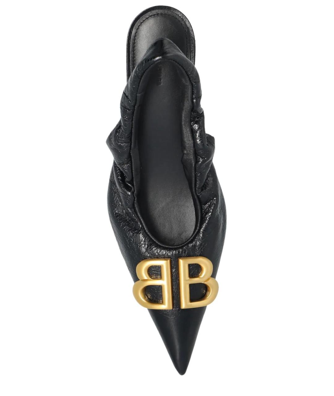 BALENCIAGA Черные кожаные туфли, фото 4