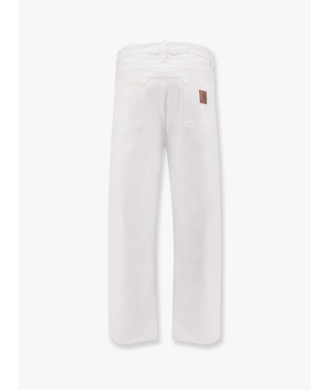 CARHARTT WIP Белые хлопковые прямые джинсы, фото 2