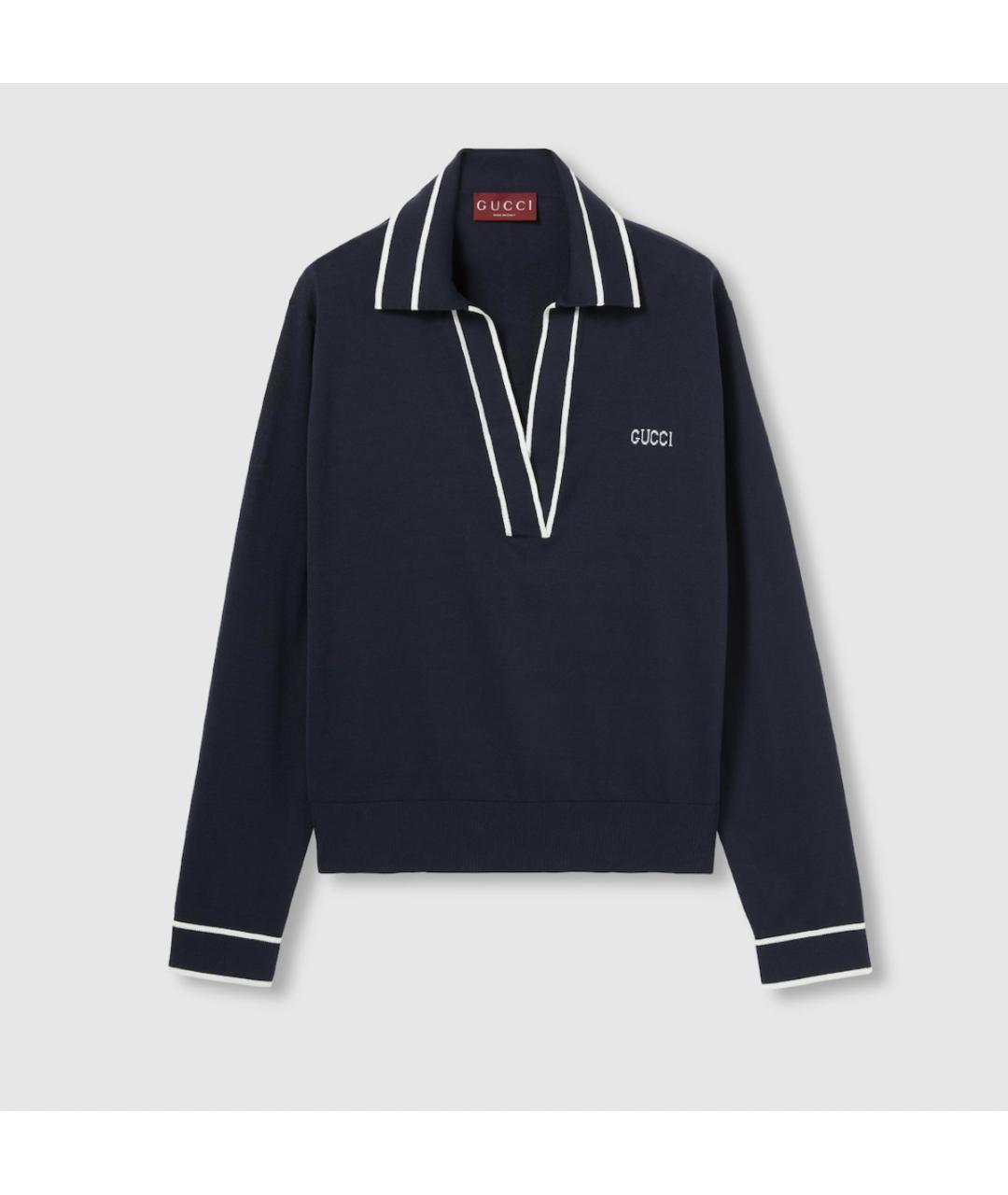 GUCCI Синий хлопковый джемпер / свитер, фото 6