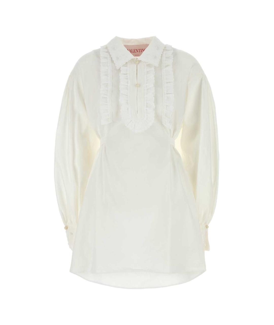 VALENTINO Белое хлопковое повседневное платье, фото 1