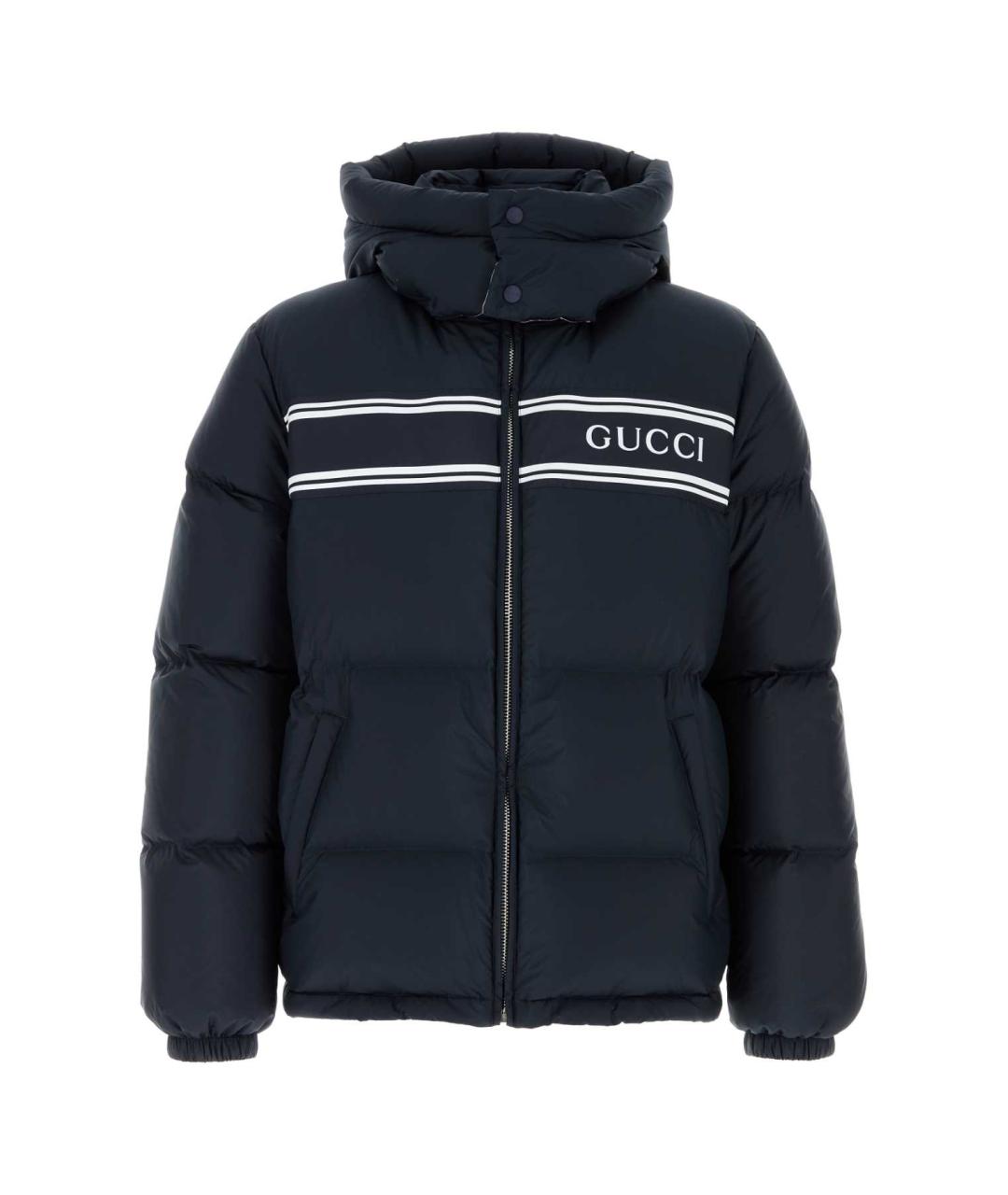 GUCCI Синяя полиэстеровая куртка, фото 1