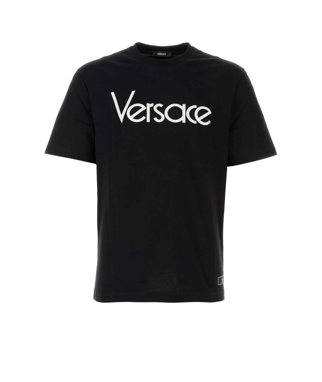 VERSACE Черная хлопковая футболка, фото 1