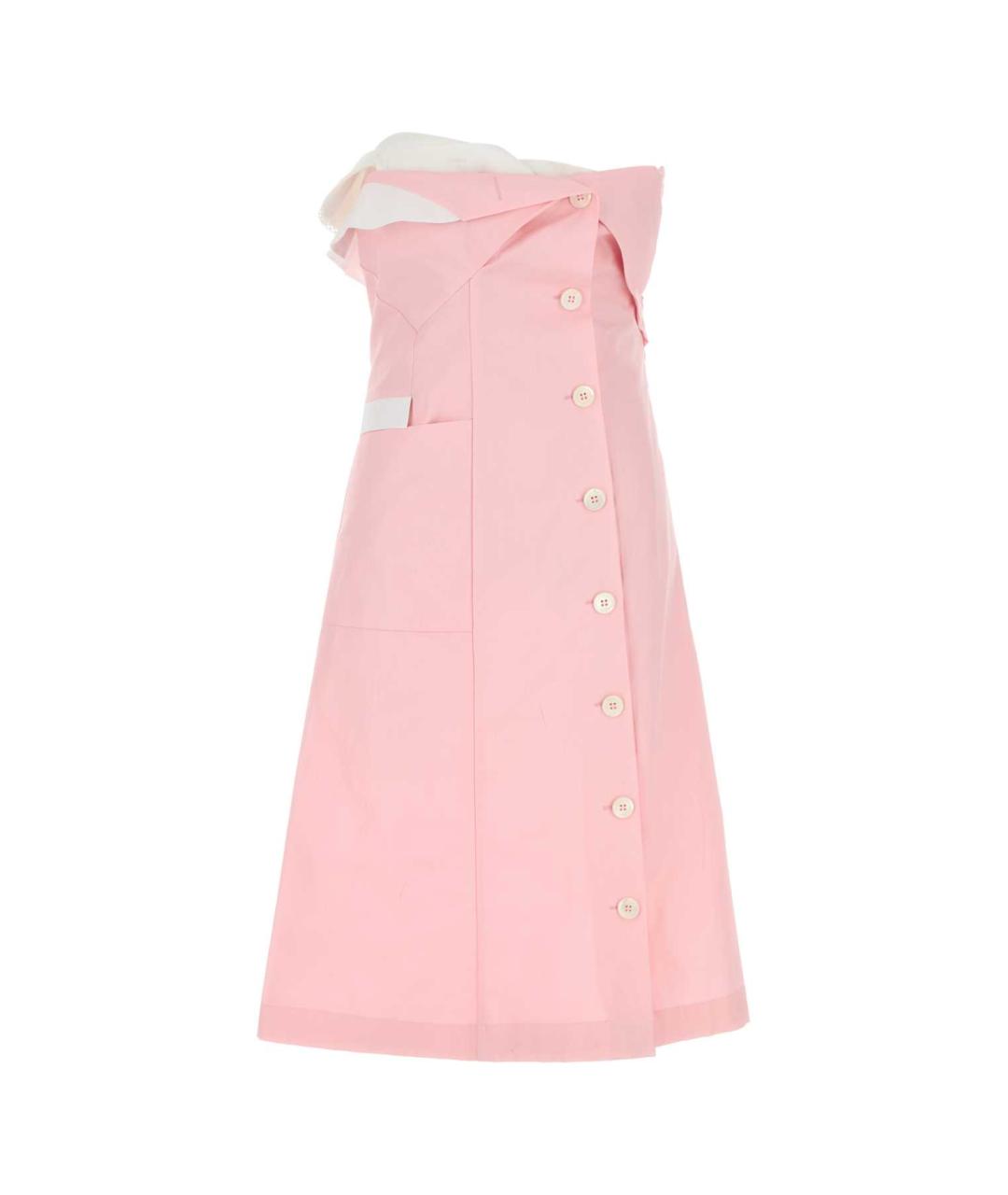 MIU MIU Розовое хлопковое повседневное платье, фото 1