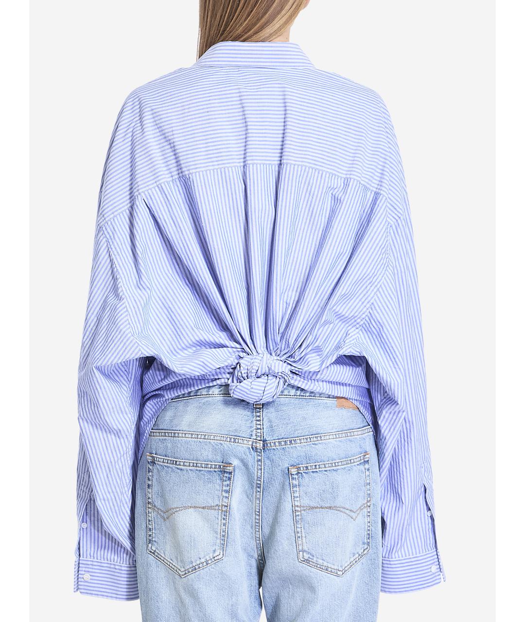 BALENCIAGA Голубая хлопковая рубашка, фото 3