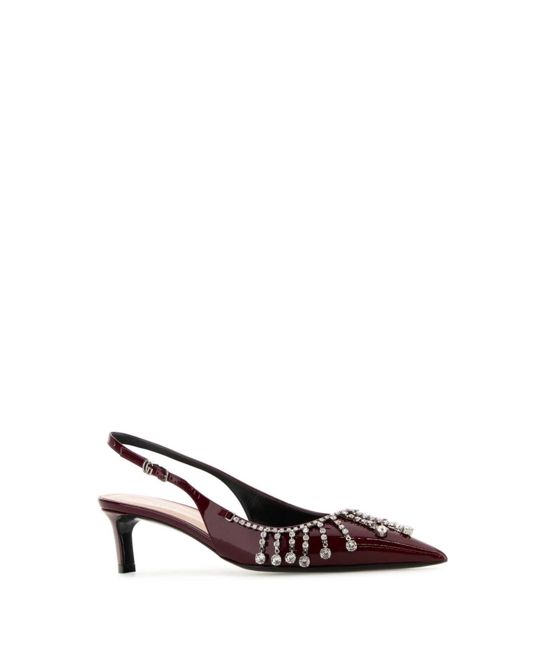 GUCCI Бордовые туфли из лакированной кожи, фото 2
