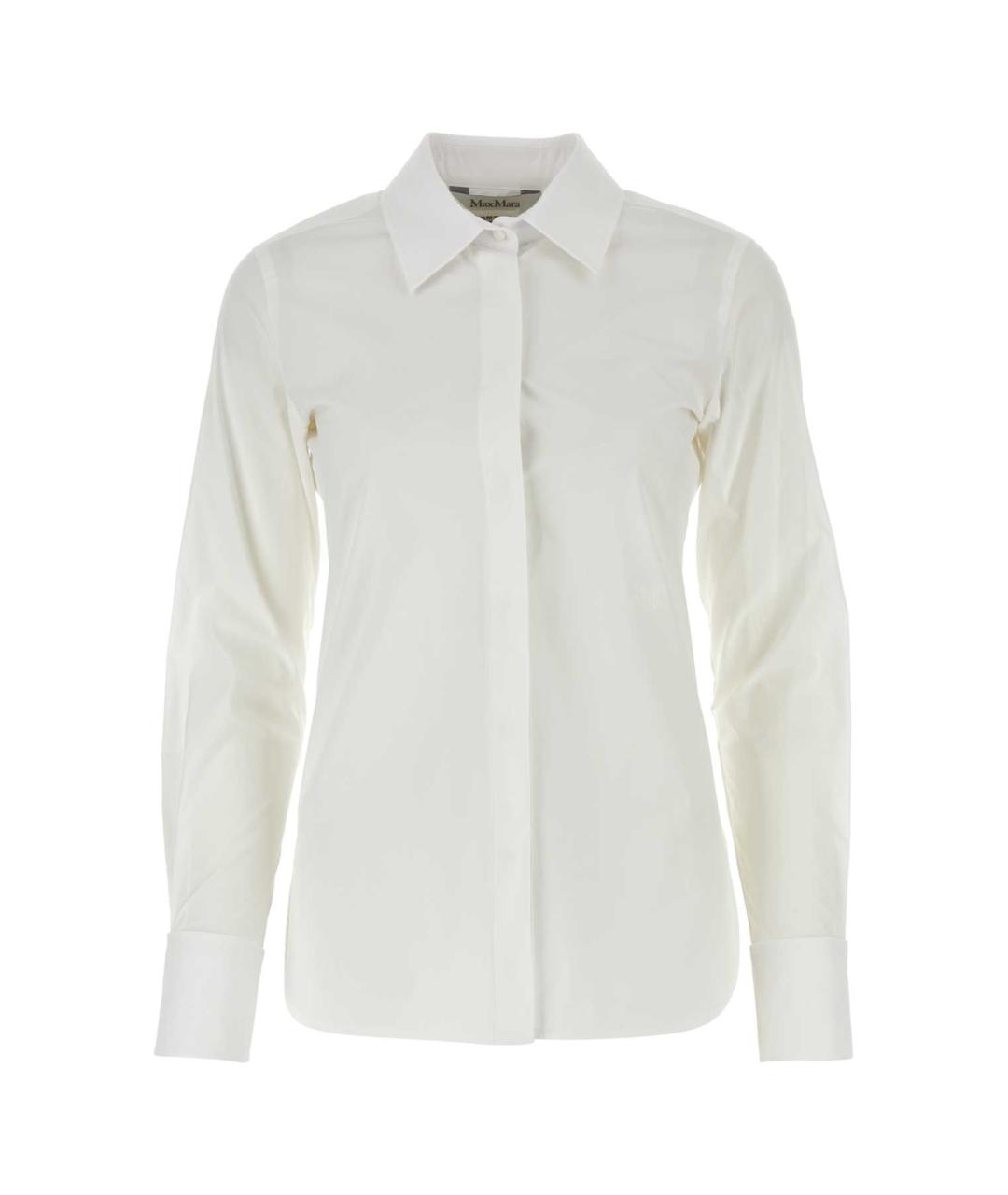 MAX MARA Белая хлопковая рубашка, фото 1
