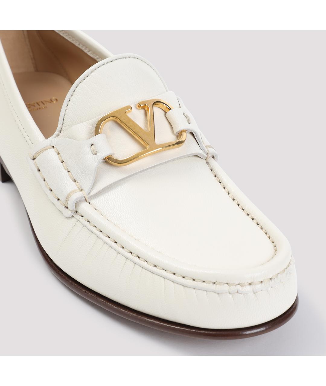 VALENTINO Белые кожаные лоферы, фото 5