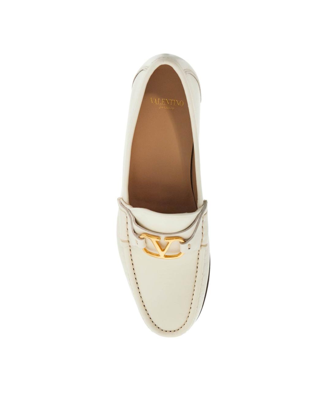 VALENTINO Белые кожаные лоферы, фото 3