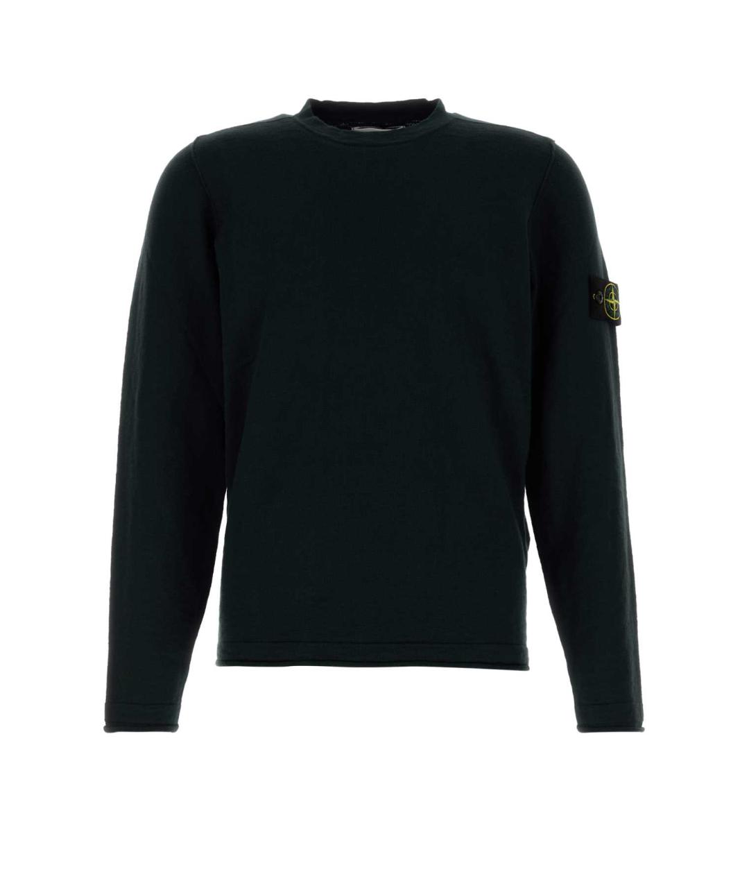 STONE ISLAND Черный хлопковый джемпер / свитер, фото 1