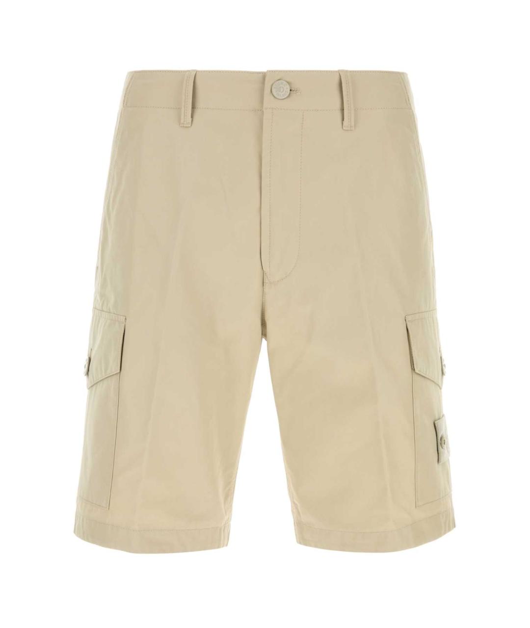 STONE ISLAND Бежевые хлопковые шорты, фото 1