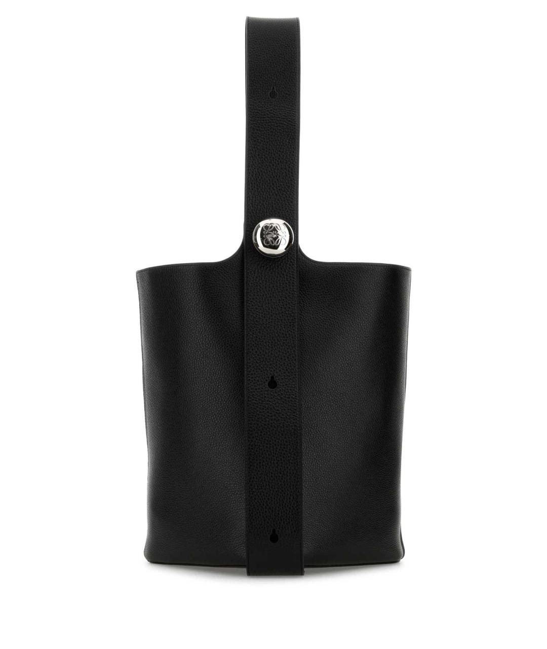 LOEWE Черная кожаная сумка с короткими ручками, фото 1