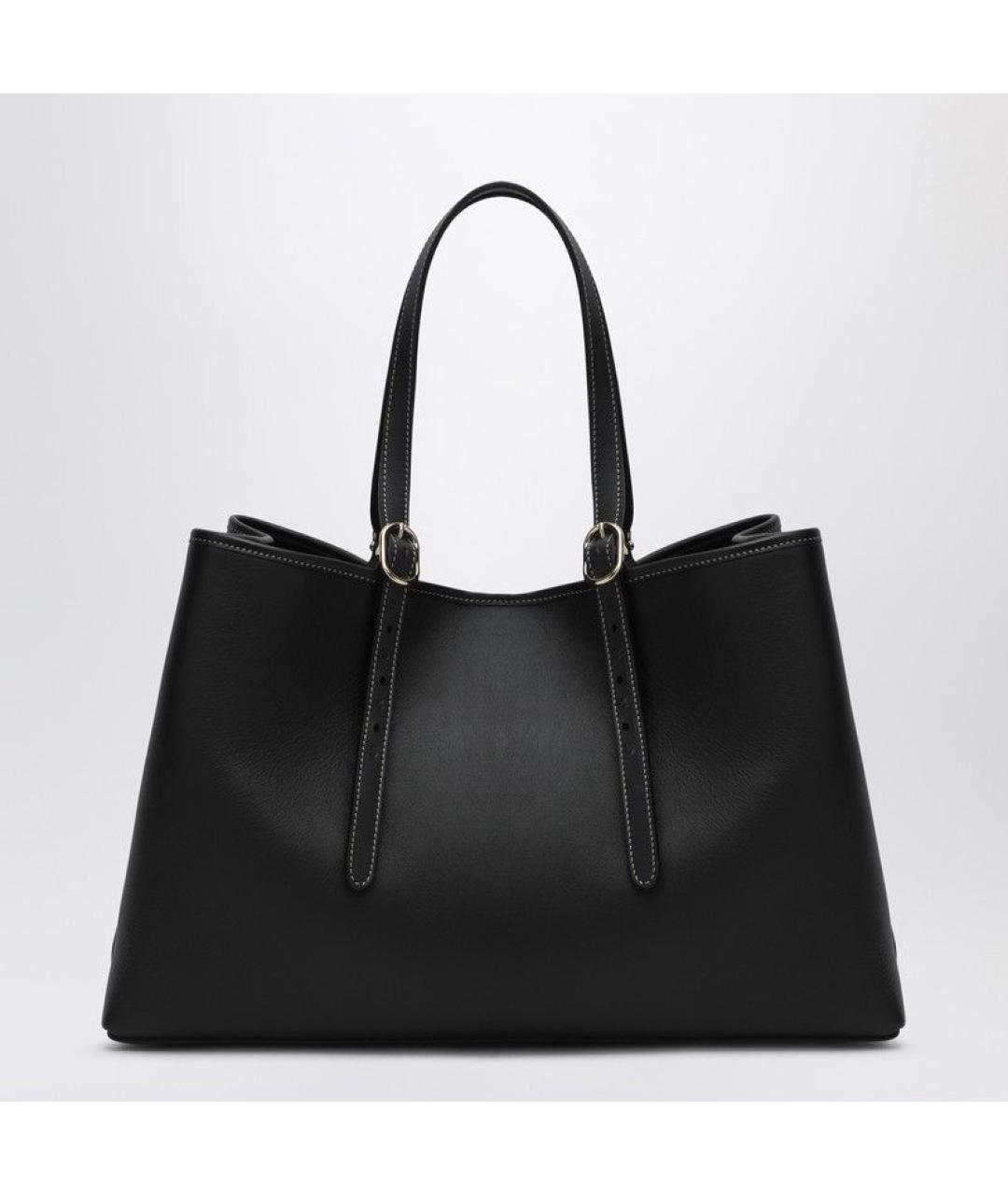 GUCCI Черная кожаная сумка тоут, фото 2
