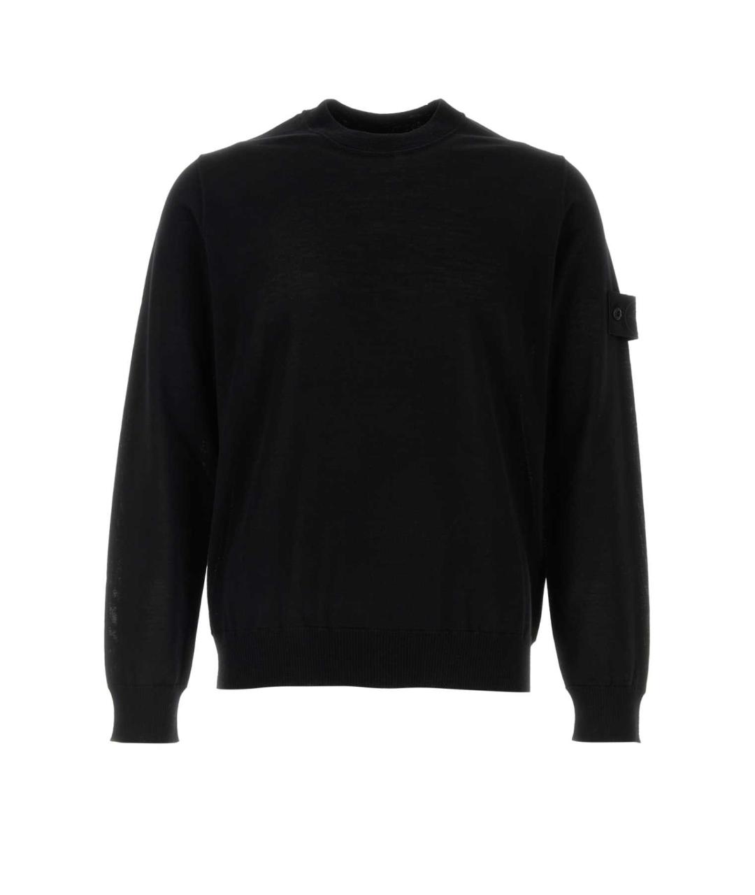 STONE ISLAND Черный шерстяной джемпер / свитер, фото 1