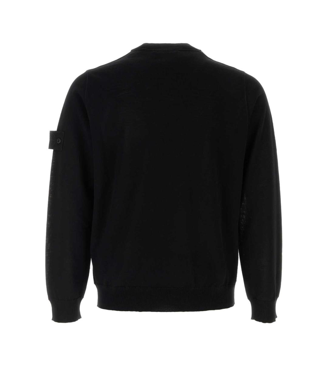 STONE ISLAND Черный шерстяной джемпер / свитер, фото 2