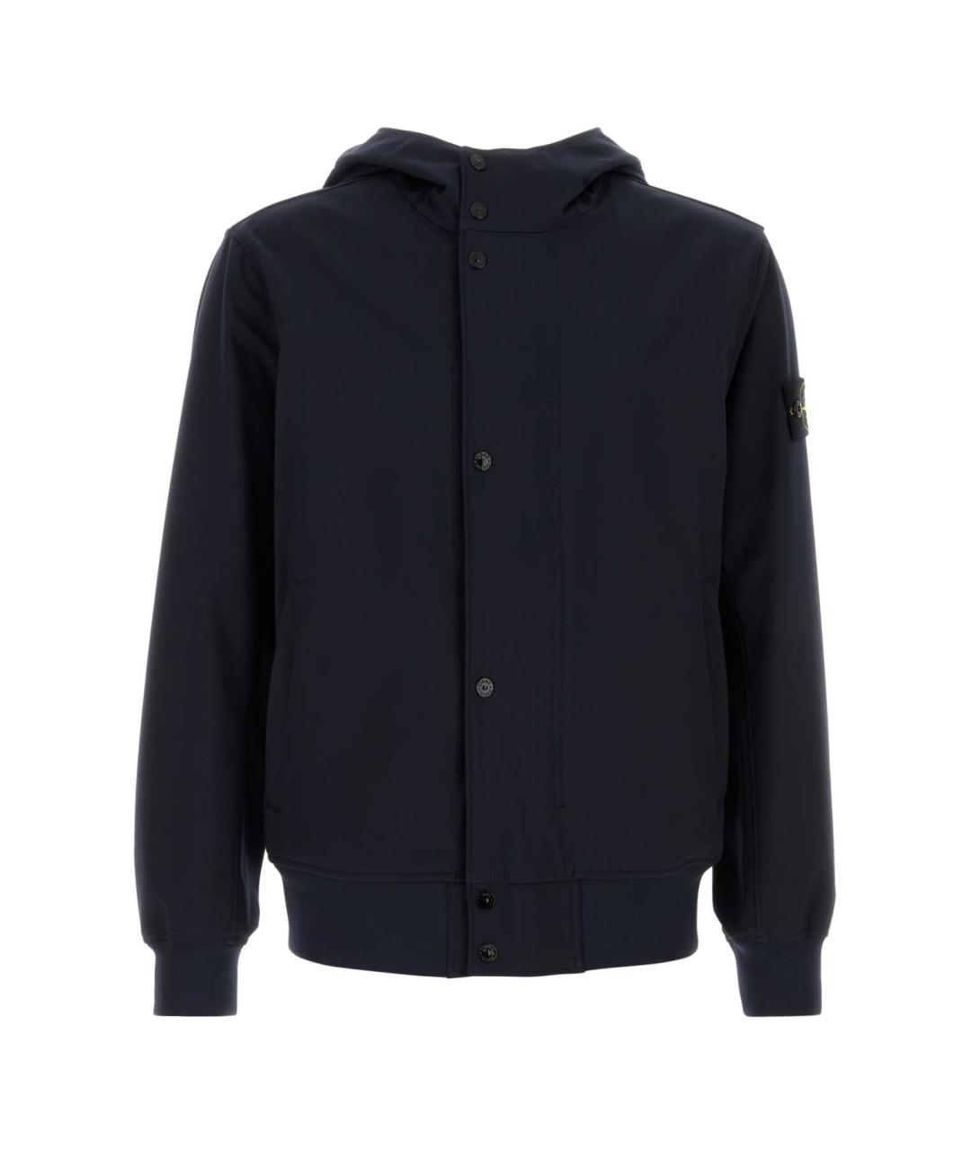 STONE ISLAND Темно-синяя полиэстеровая куртка, фото 1