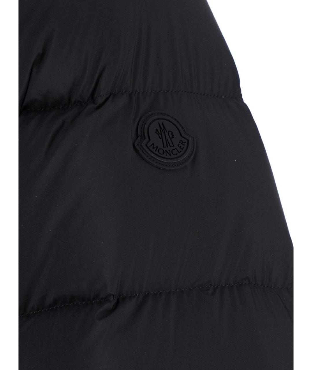 MONCLER Черный полиамидовый пуховик, фото 3