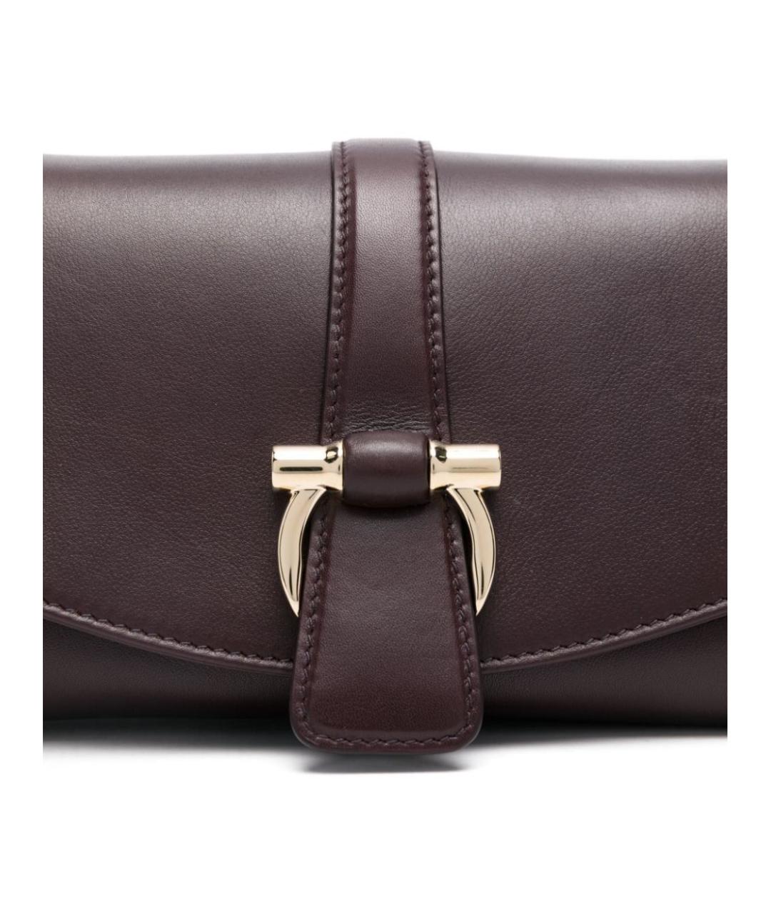FERRAGAMO Фиолетовая кожаная сумка через плечо, фото 4