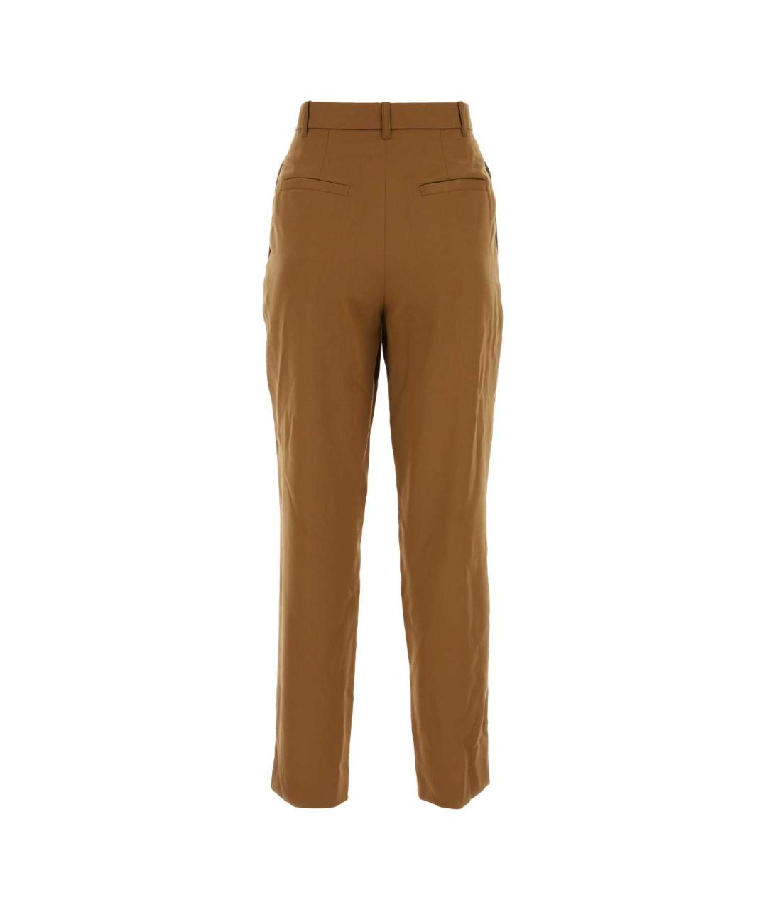A.P.C. Коричневые шерстяные прямые брюки, фото 2