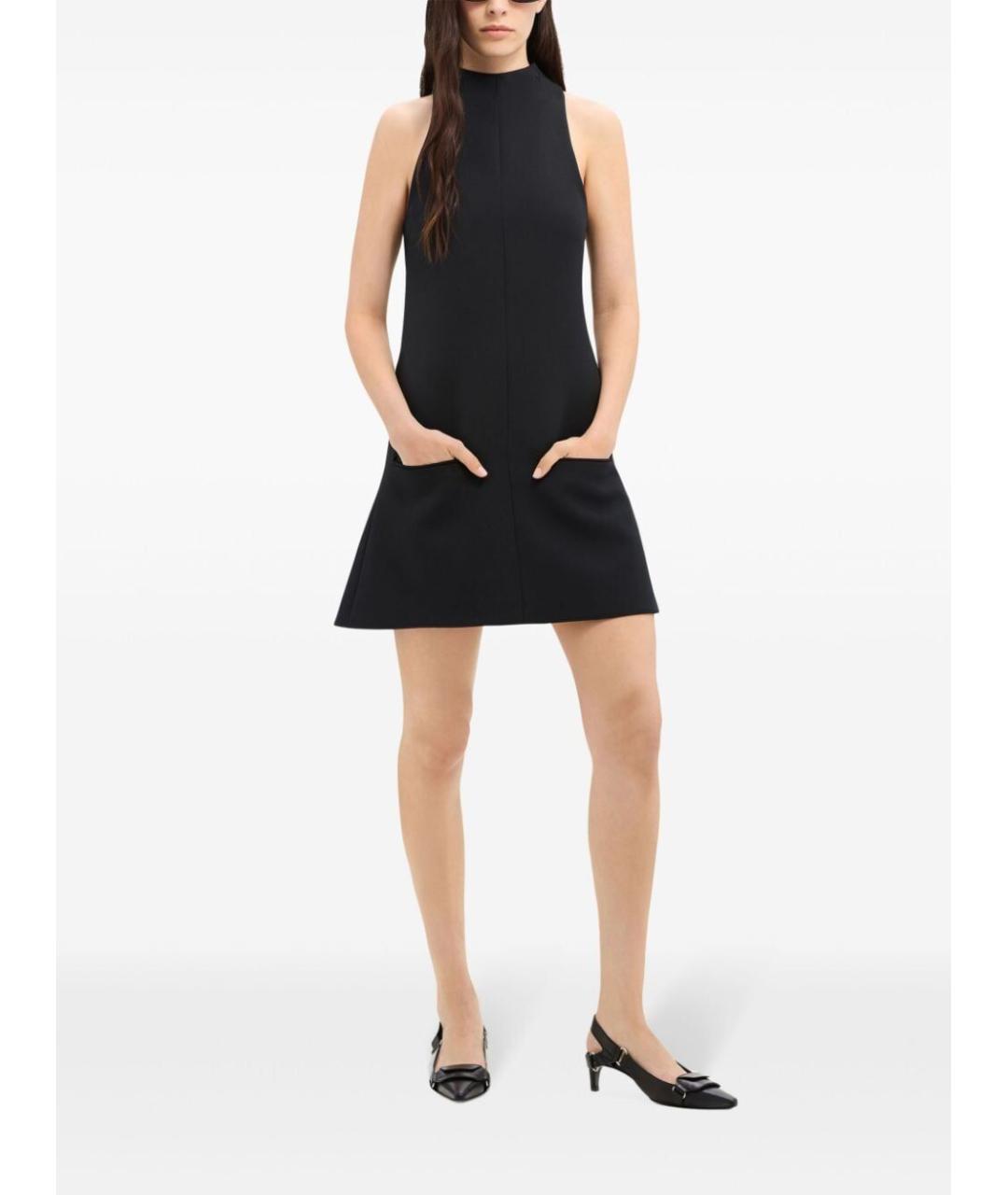 COURREGES Черное полиэстеровое повседневное платье, фото 4