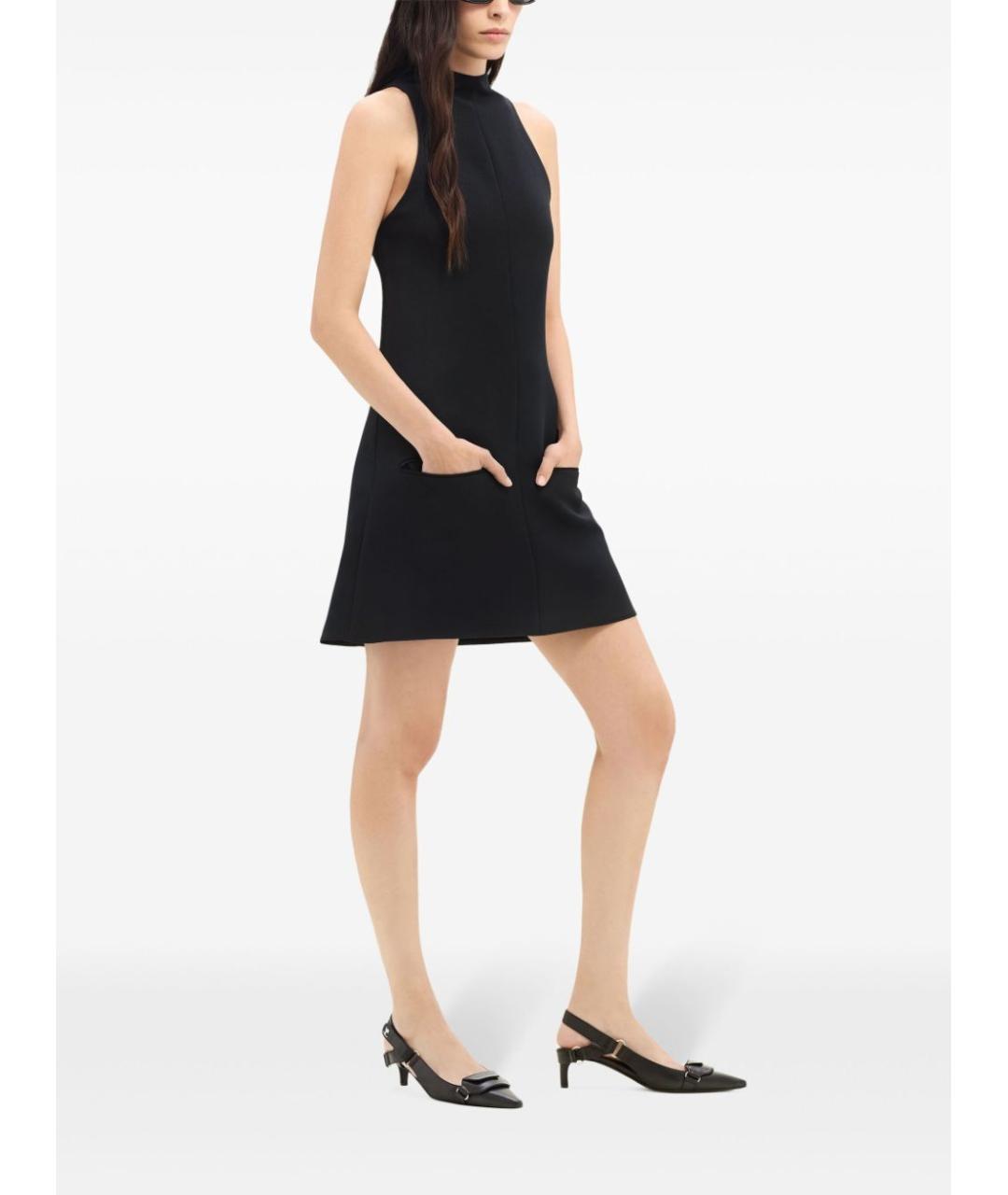 COURREGES Черное полиэстеровое повседневное платье, фото 3