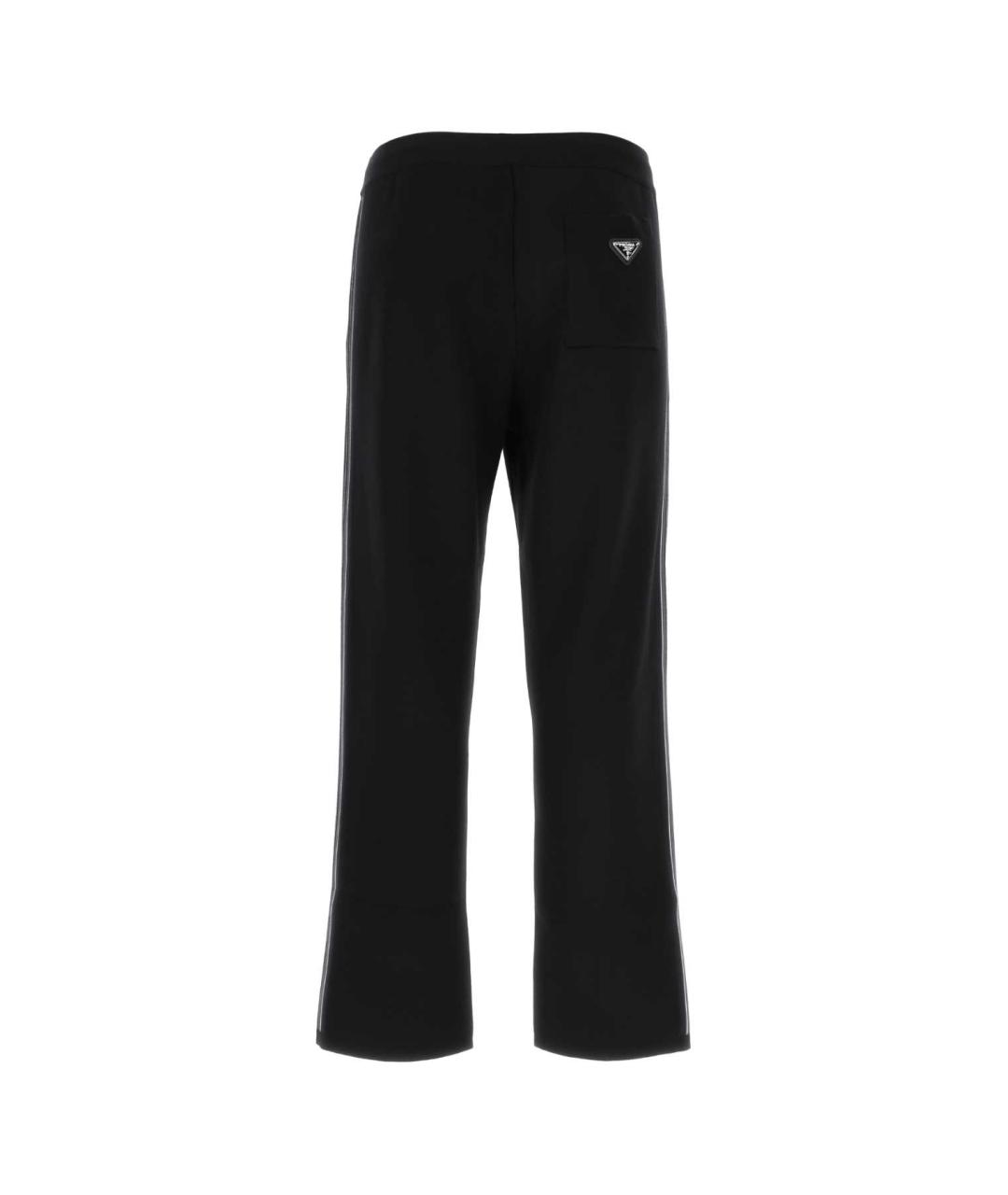 PRADA Черные шерстяные повседневные брюки, фото 2